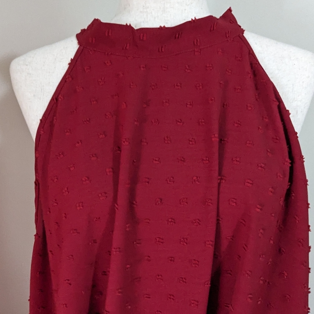 Women's Plus Sleeveless Red Lined Occasion Dress, 4XL